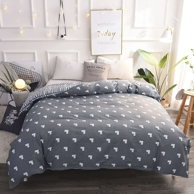 

1 PC Environmental printing and dyeing super soft duvet cover cotton home-textile 5 size 14 colors for choose #/