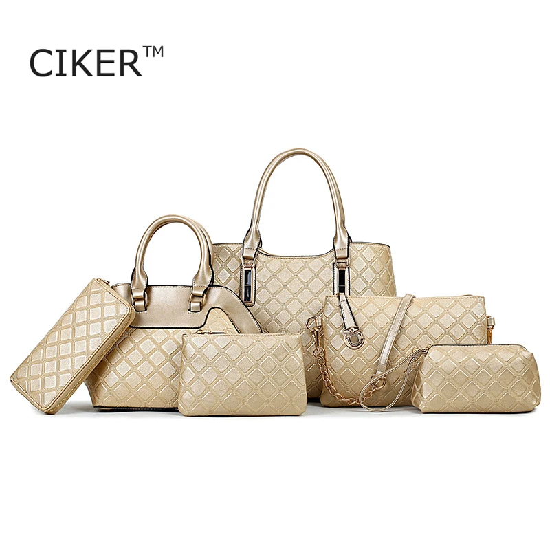 CIKER 6pcs/set Woman Bags 2017 Bag Handbag Fashion Handbags Women Famous Brands Shoulder Bags Female Sac A Main Femme De Marque