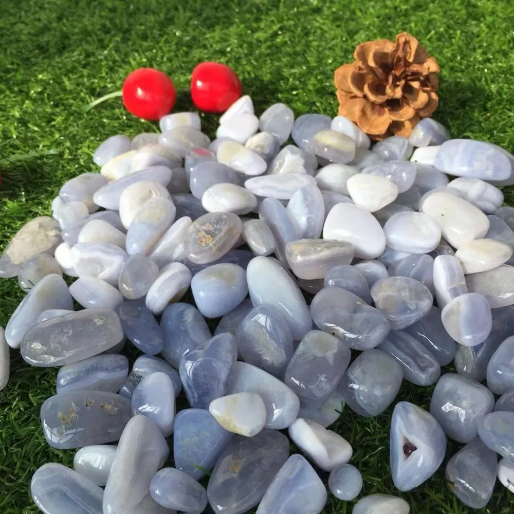 

200g high quality natural blue agate Crystal gemstone meditation reiki healing polished tumble crystal stone wholesale