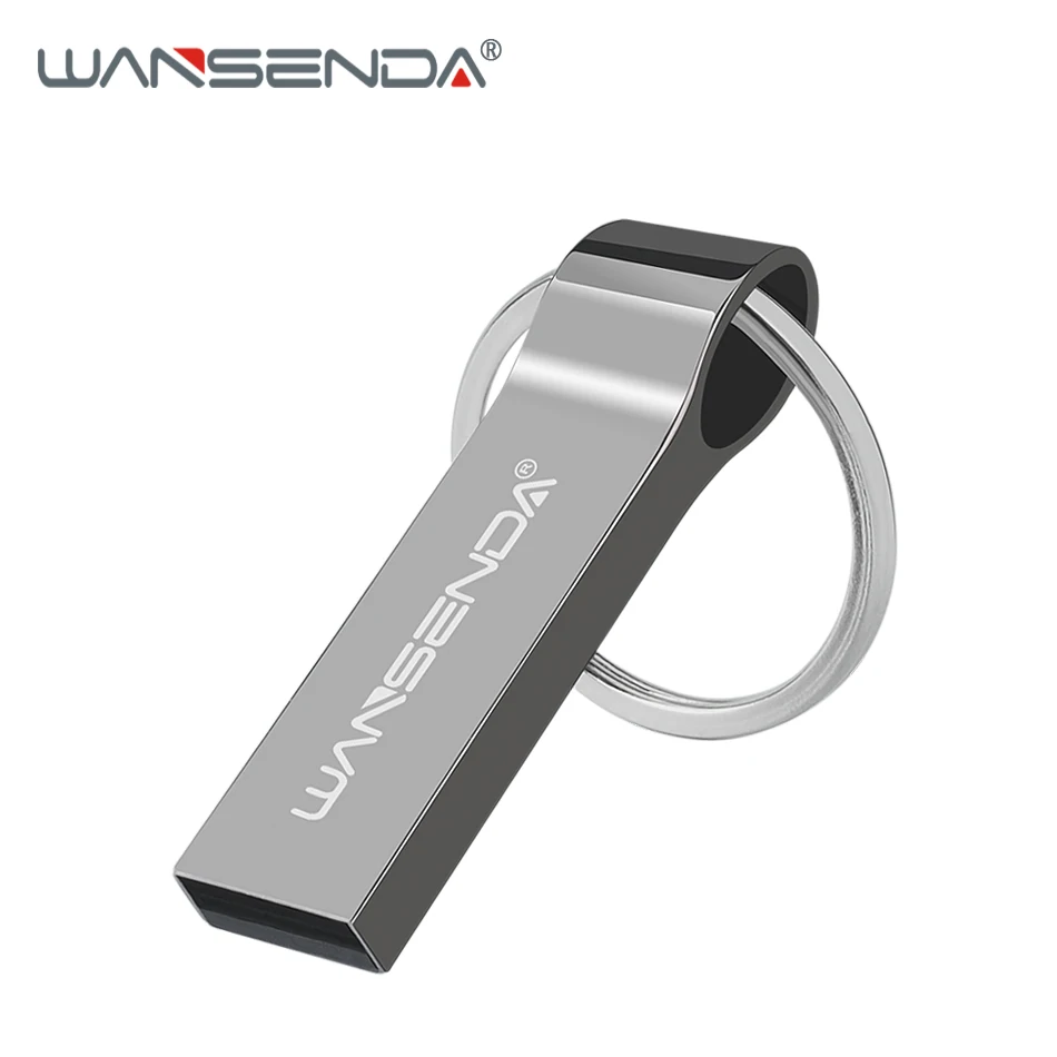 

Hotsale WANSENDA Metal USB Flash Drive Waterproof Pen Drive 32GB Usb Stick 16GB 8GB 4GB Pendrive Flash Drive with Key Ring