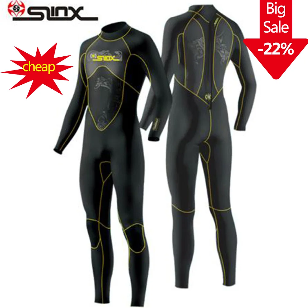 SLINX 1101 Men 3MM High Elastic Scuba Diving Suit Wetsuit Neoprene