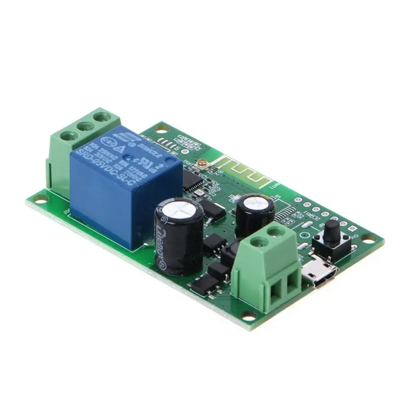 

DC 5V-32V Jog Self-lock Smart WiFi Wireless Switch Relay Module APP Control