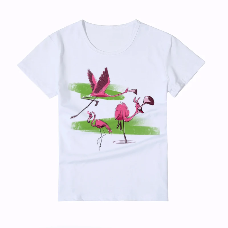 Детская летняя Удобная футболка с принтом Фламинго футболка для маленьких мальчиков и девочек модная детская футболка с принтом Фламинго Y4-3 - Цвет: 8