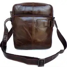 Винтаж мужские сумки через плечо натуральная кожа мужского плеча мешок кофе Crossbody сумка для мужчин дорожные сумки# md-j6012