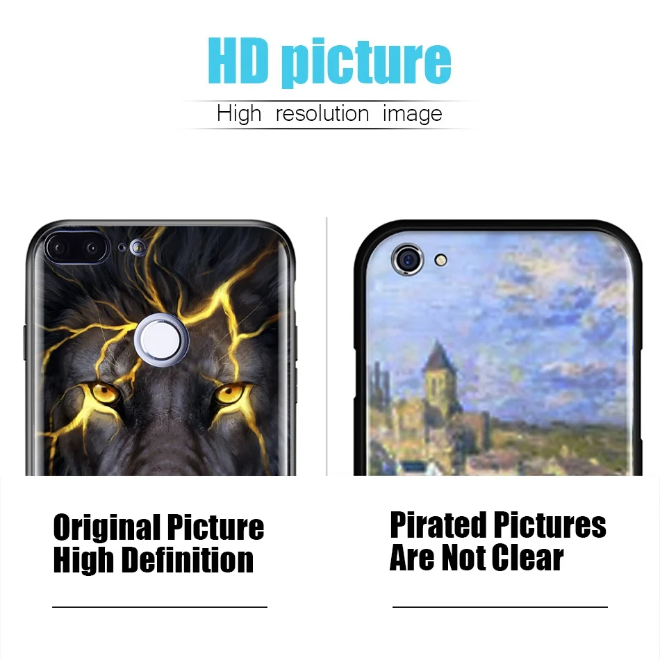 Luxury Tempered Glass Case For Huawei Honor 9 Lite 9 10 Animal Pattern Case on Huawei Mate 10 Lite P20 Lite Pro P Smart Enjoy 7s (7)