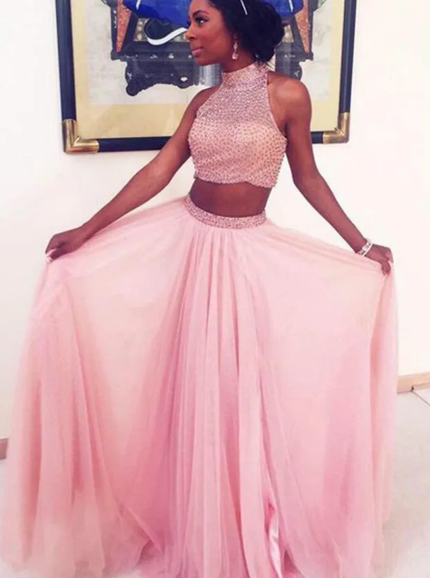 pink 2 piece dress