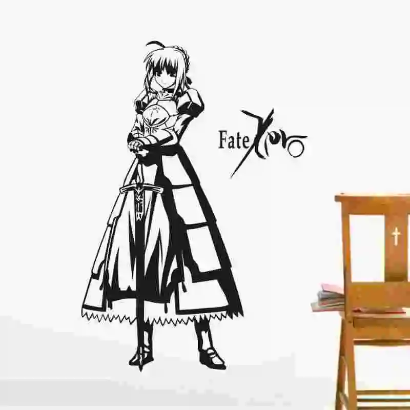 Настенная Наклейка Saber Fate/stay Night FGO Виниловая наклейка на стену s декоративное