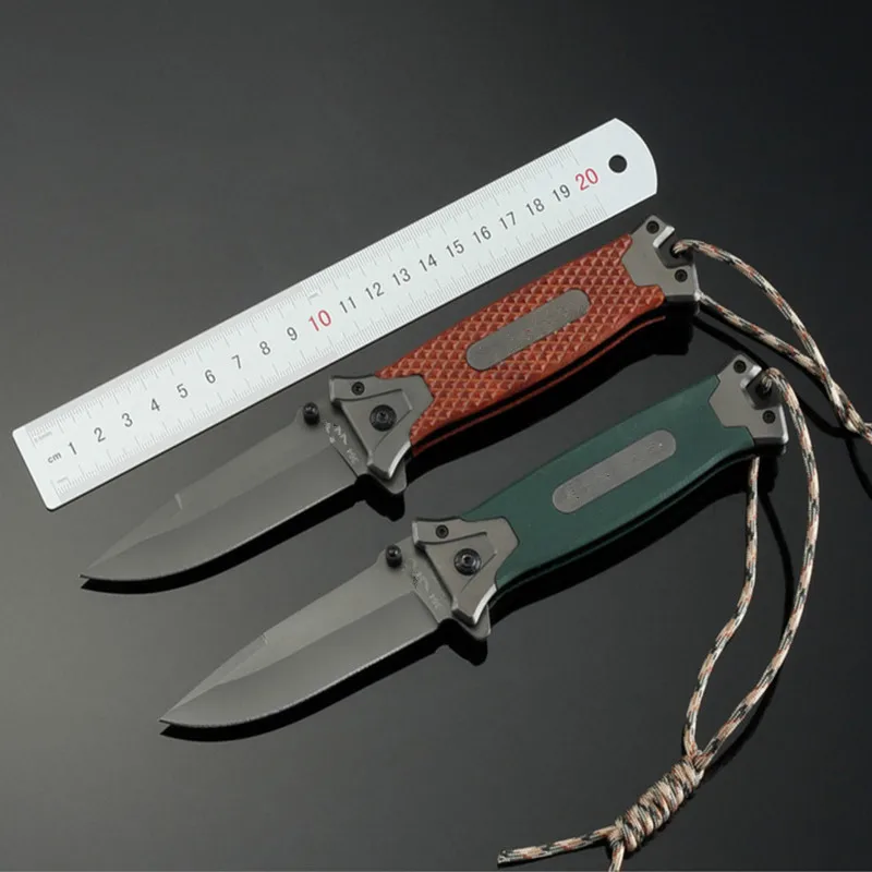 

Hot sale 364 Folding Bearing Steel Blade G10 Handle Tactical Knife Camping tool knife gift