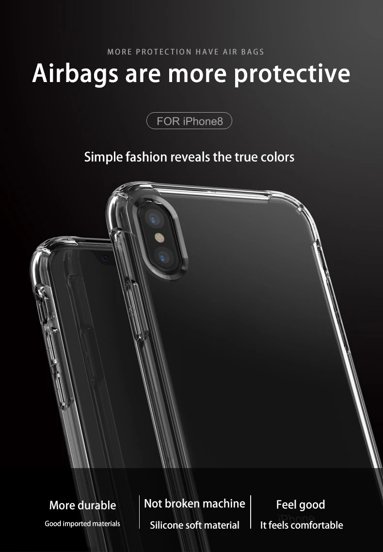 

Protect Camera Case For iPhone 8 Transparent Clear TPU Case For iPhone 7 Back Cover For Apple iPhone 7 8 Plus Caso Phone Cases