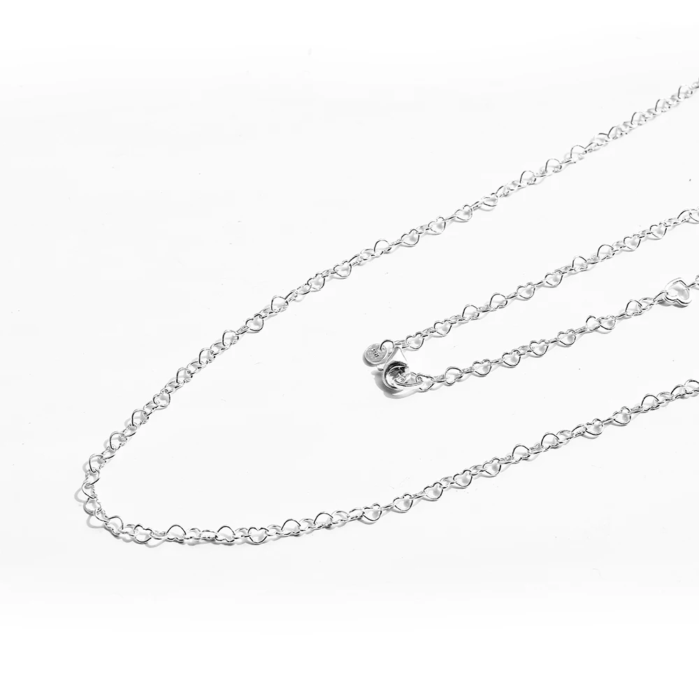 FANDOLA ожерелье s 925 серебро ожерелья и колье-чокер Соединенное ожерелье сердечки Серебро 925 Pingente FLN093
