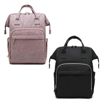 

1Pc Fashion New 2020 Backpack Diaper Bag with Changing Pad and Cooler Pocket Diaper Bag for Mom and Dad 26.5 x 17 x 38cm