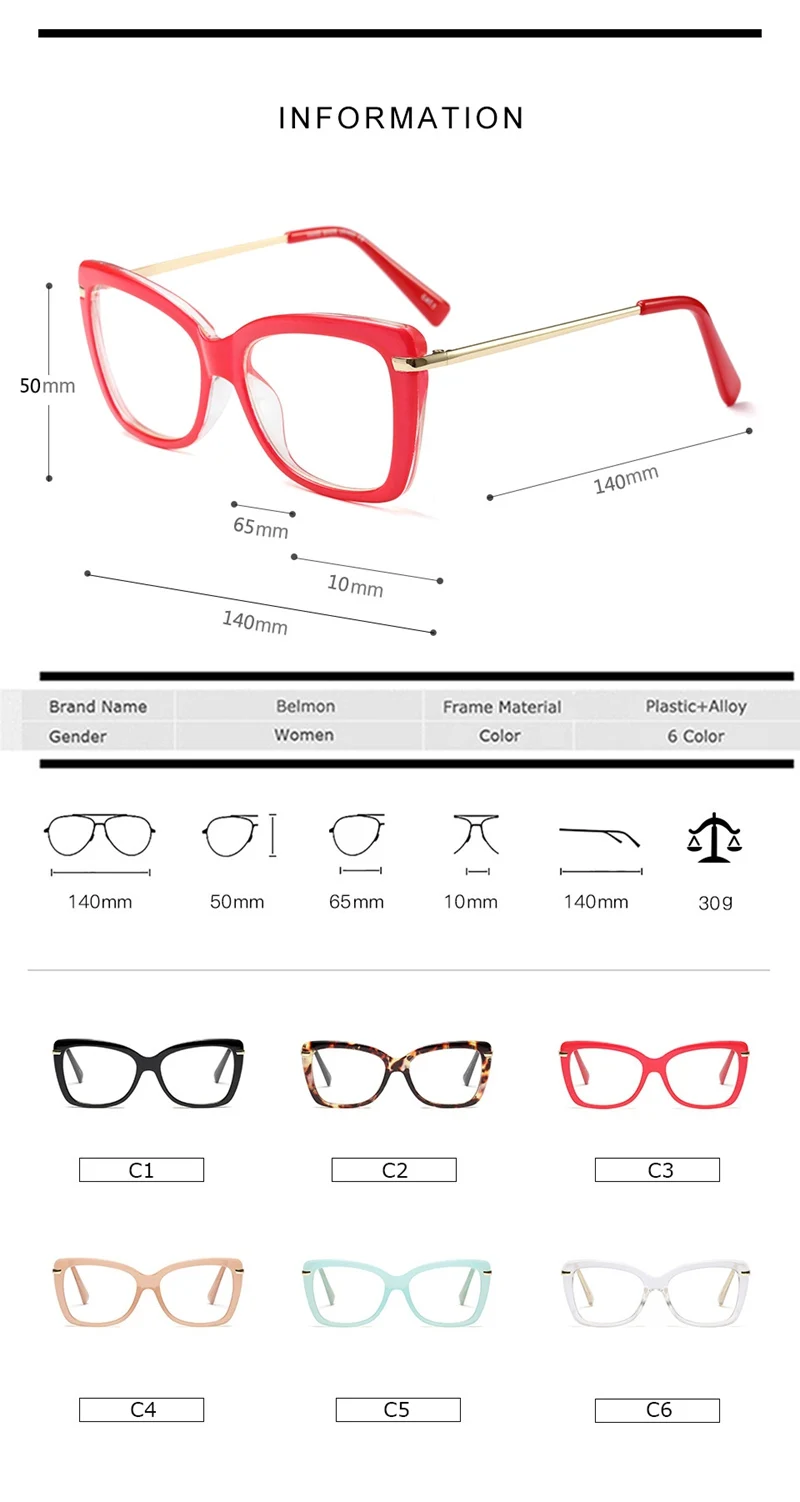 Spectacle Frame Women Eyeglasses Computer Myopia Optical For Female Vintage Ladies Eyewear Clear Lens Glasses Frame RS467