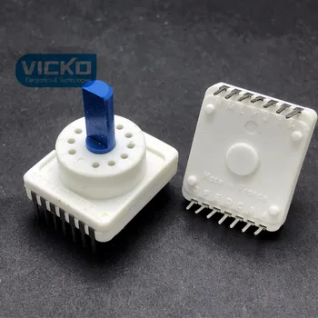 

[VK] ITT America 16 gear rotary coding switch RTA30 Rotate the toggle switch 12 gear axial length 14MM 14 feet