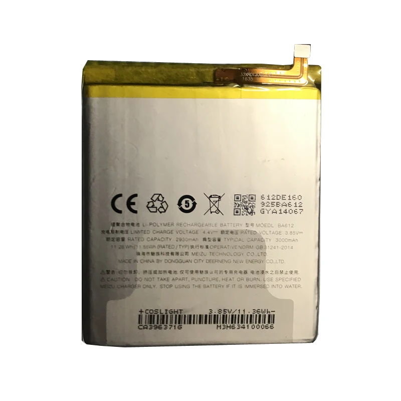 2930mah Оригинальный аккумулятор для MEIZU Meizu 5S M5S M612Q M612M BA612 батареи|Аккумуляторы