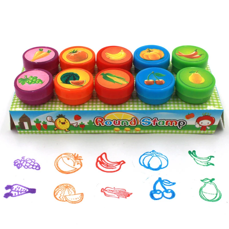 Animal stamp set self inking 10 stamps for children/'s creativity and fun