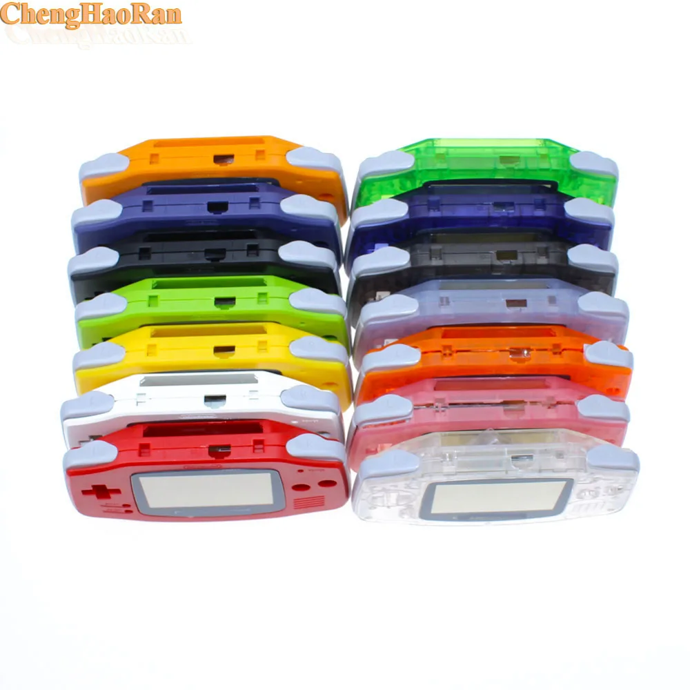 ChengHaoRan 5set wholesale For GBA Transparent Luminous Clear Full Set Housing Shell Case Cover Repair Parts For GameBoy Advance