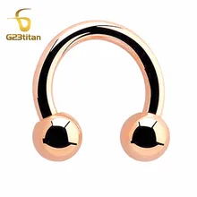 G23titan G23 titanyum gül altın renk yüzük kulak Septum vücut Piercing yüzükler erkekler kadınlar takı(China)