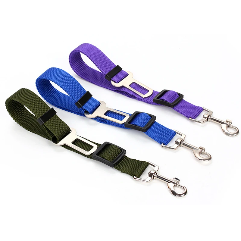 Dog Adjustable Car Safety Seat Belt Nylon Pet Travel Restraint Lead Seatbelt Puppy Traction Products Harness Leash For Dogs