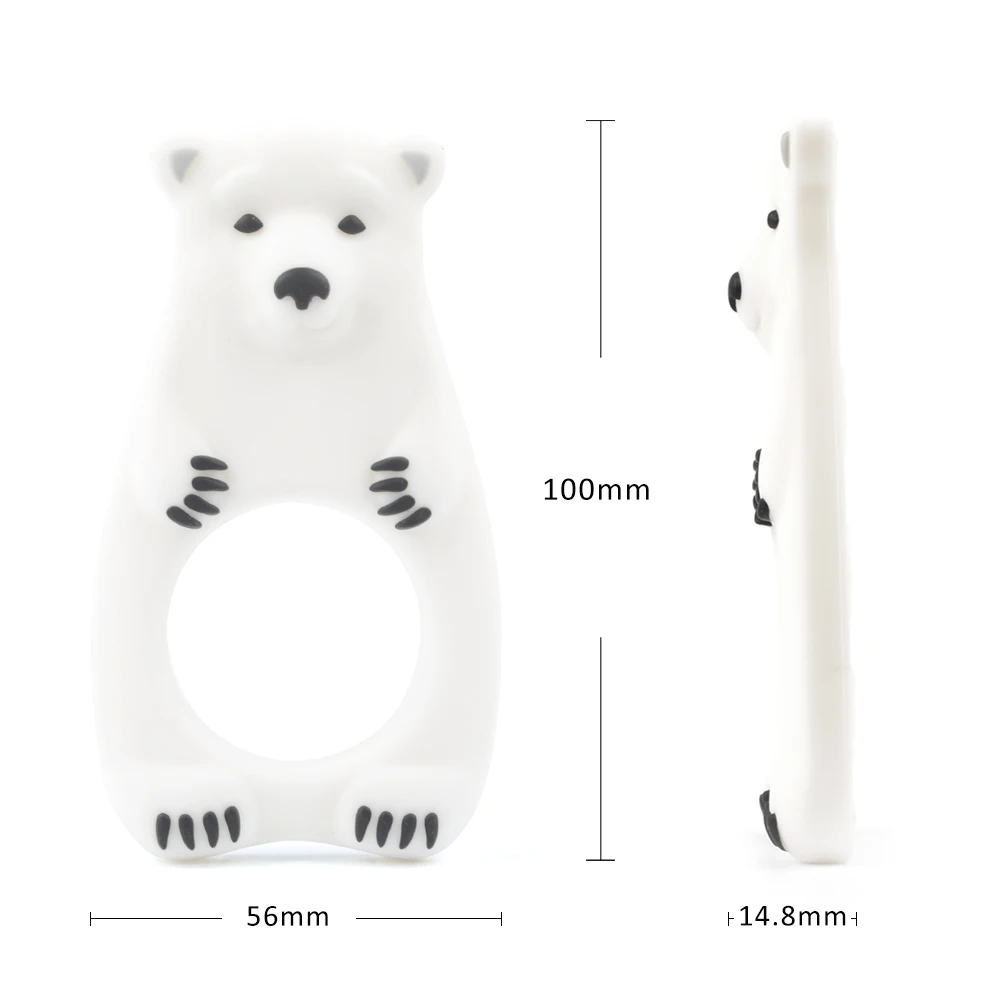 LOFCA детский Прорезыватель полярный медведь силиконовый без бисфенола А детский грызунок силиконовая подвеска-прорезыватель для ухода за полостью рта детские соски