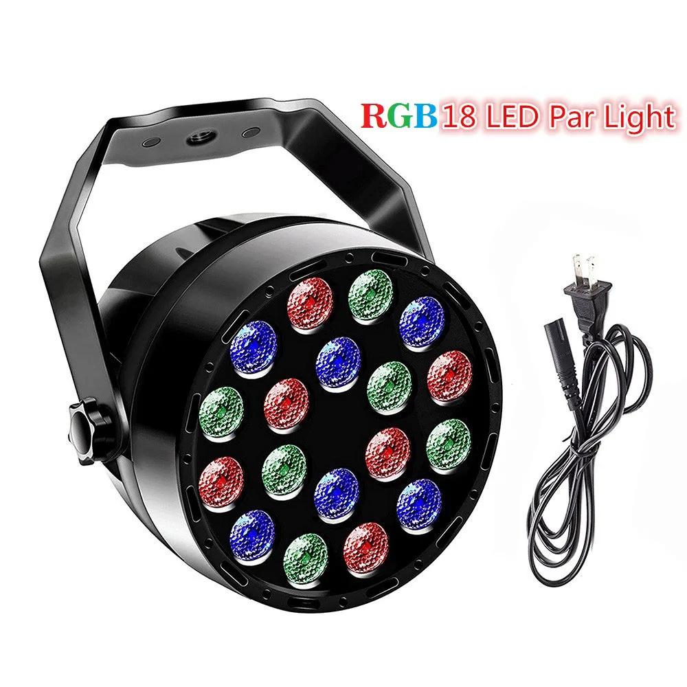 Новый 18LED RGB номинальной света Цвет ful Светодиодная украшения DMX512 сцены бар партия Диско 7 цветов освещения для KTV семья Свадебные