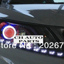2011-2013 ча KIA K2 светящиеся кольца фары V2, с двойным цветом светодиодный дневной свет, бралет 'Злой Глаз', Q5 BI-XENON проектор