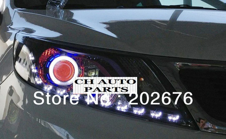 

FREE SHIPPING, 2011-2013 CHA KIA K2 ANGEL EYE HEADLIGHT HEADLAMP V2,WITH DUAL COLOR LED DAYLIGHT,EVIL EYE, Q5 BI-XENON PROJECTOR