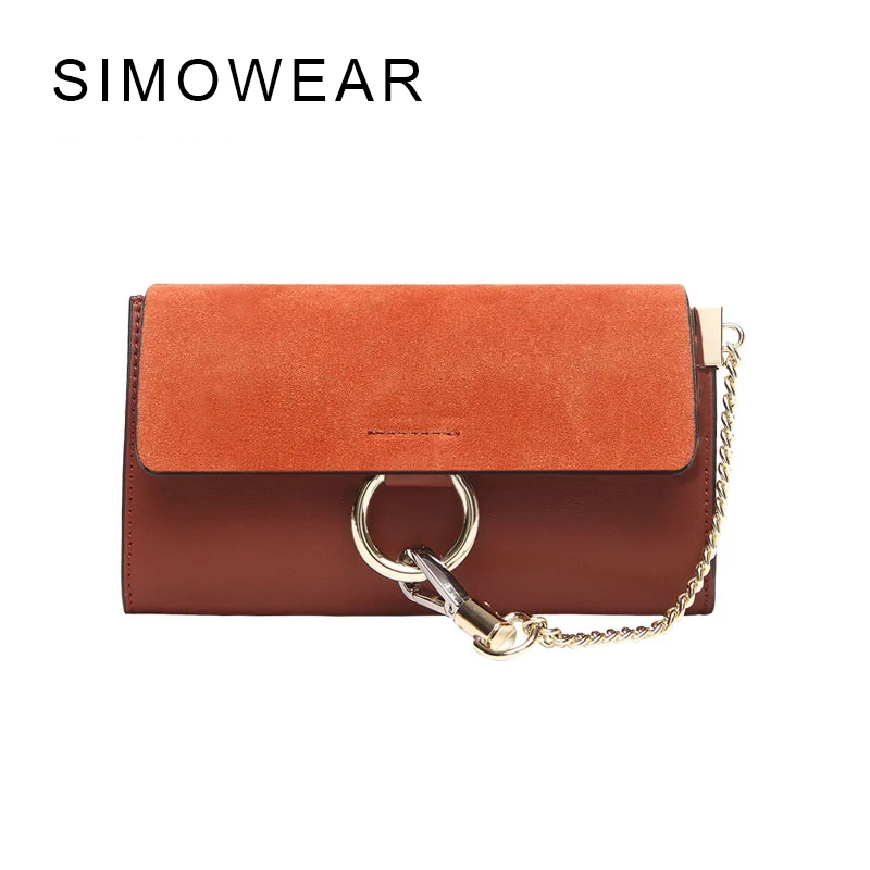 SIMOWEAR 2017 New Arrive Brand Famous Women Bag Flap Genuine font b Leather b font font