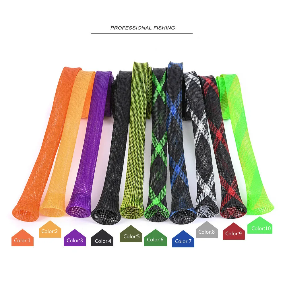 

1pc 35mm*170cm Mesh Tube Telescopic Fishing Rod Protection Sleeve Fishing Rod Protective Fishing Gear Is Covered with Rods