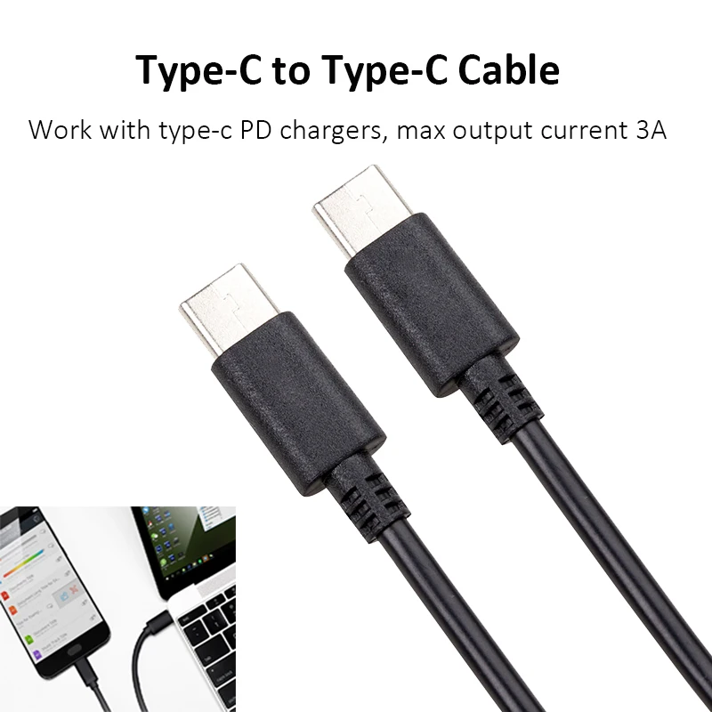 

USB C to USB-C Cable 3A Quick Charge Cable For MacBook Pro ChromeBook Iphone 8 USB Type C To USB Type C Cable For Mobile Phone