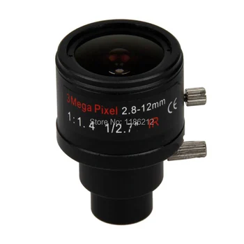 

CCTV lens 3.0 Megapixel 1/2.7"fixed iris HD camera lens 2.8-12mm varifocal lens for IP cameras manual zoom & focus M14 F1.4