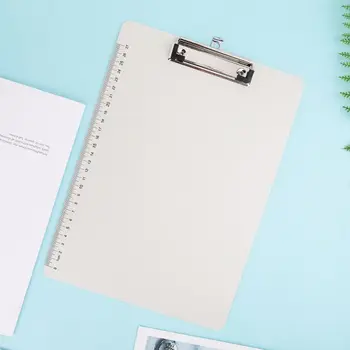 

A4 white Clipboard with Scale Writing Pad File Folders Document Holder Paper Clip Office Supply