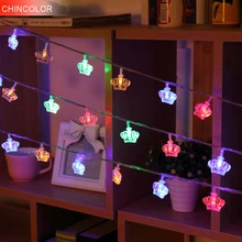 Хрустальная корона Праздничные огни 10 м 100 светодиоды светодиодные Строка AC Plug Рождественский Свадьба День святого Валентина сказочные украшения DA