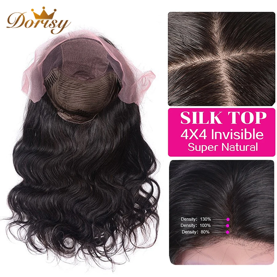 Парики из натуральных волос на кружевной основе, шелковая основа, человеческие волосы 13 × 4, фронтальный парик для черных женщин, 10-26 дюймов, волосы remy
