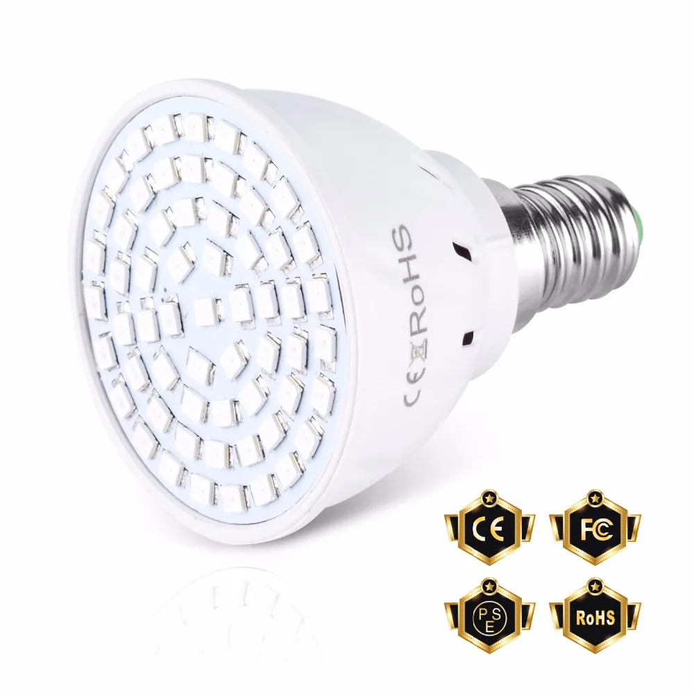 E14 LED Grow Bulb E27 220V Full Spectrum LED Grown Light GU10 Lamp for