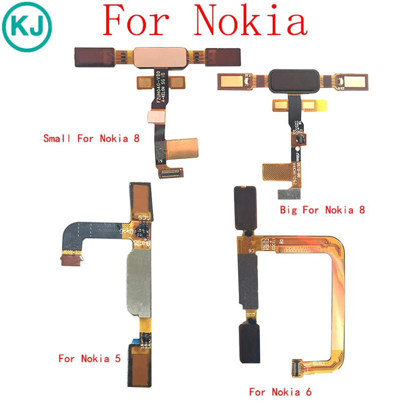 

Original N5 N6 N8 Home Button Fingerprint Sensor Flex Cable For Nokia 5 6 8 Back Button Key Touch ID Flex