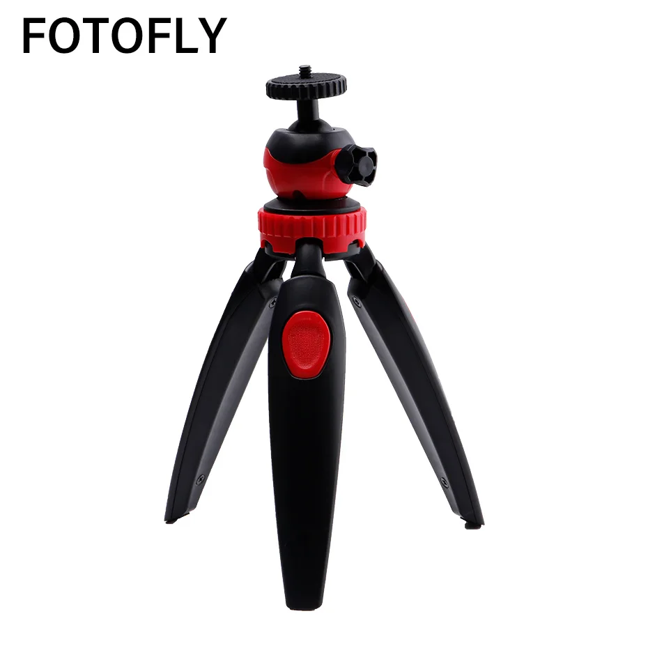 Black Fotofly универсальный регулируемый штатив-Трипод стойка для однообъективного цифрового зеркального Камера Трипод с креплением кронштейн проведения рабочего стола 1/4 дюйма Винт - Цвет: Black