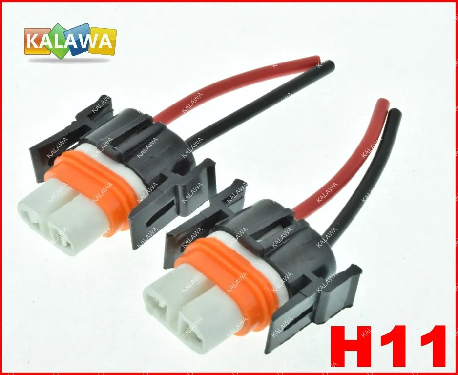 2pcs/lot Ceramic Copper H11 bulb socket,auto lamp base adapters car ...