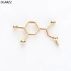 DCARZZ Adrenaline Molecule Pin Scinece Medical Biology Gold Pins Metal Fashion Jewelry Beautiful Brooches Pins Women Gift ► Photo 1/5