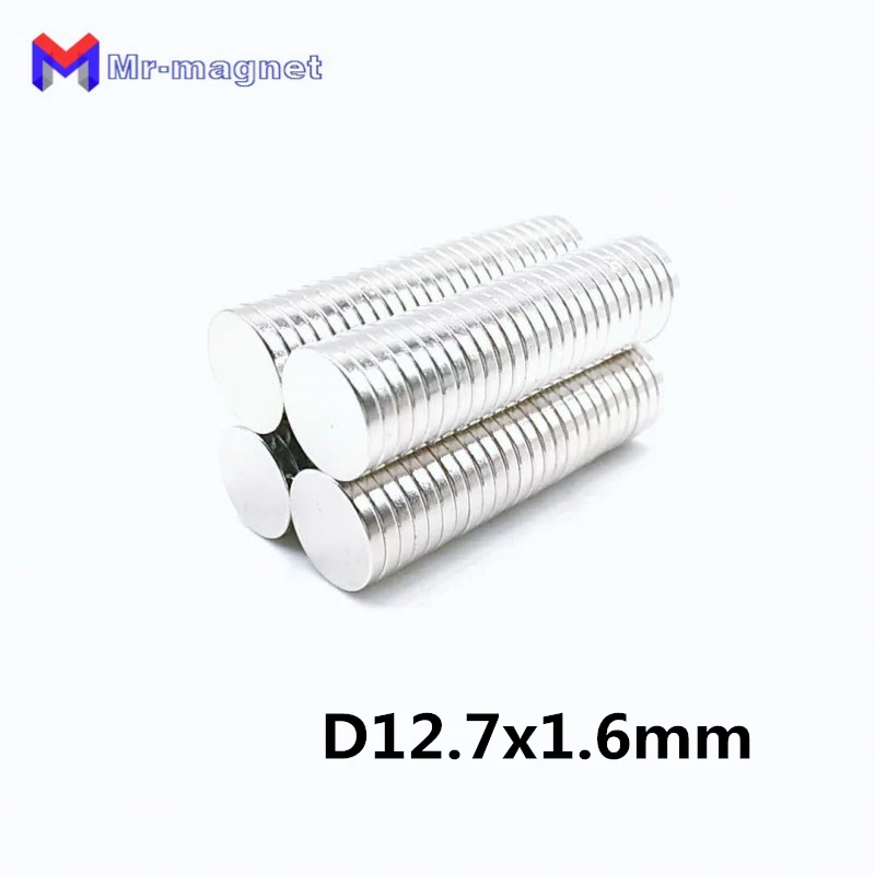 50pcs12.7x1.6мм магнит 12 7x1 6 Неодимовый D12.7x1.6 магниты N35 d12.7x1.6мм 12.7x1. постоянный