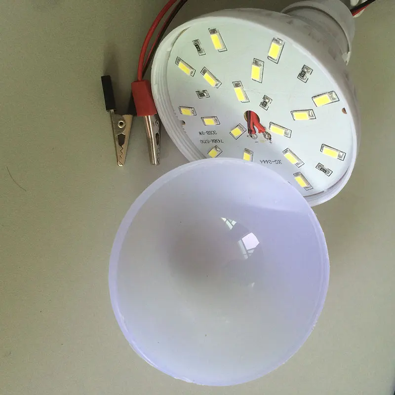 Portable 3.0m 12V LED Light Bulb Outdoor Lighting Tent Fishing With Clip 5W