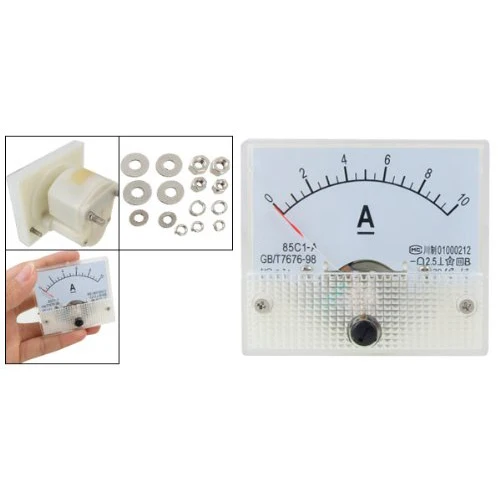 85C1 DC 0-10A прямоугольная аналоговая панельный амперметр