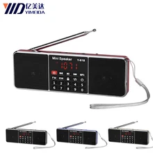 Y-618 мини FM радио FM dab радио radyo динамик USB Перезаряжаемый музыкальный плеер Поддержка TF/SD карты с светодиодный экран дисплея