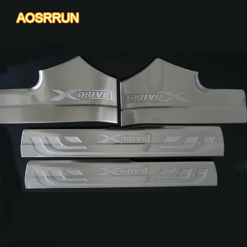 AOSRRUN Stainless steel font b Interior b font Door sill Scuff Plate covers car accessories For