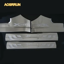 Aosrrun из нержавеющей стали, двери межкомнатные порог скребок охватывает автомобильные аксессуары для BMW X3 F25 2011 2012 2013 2014
