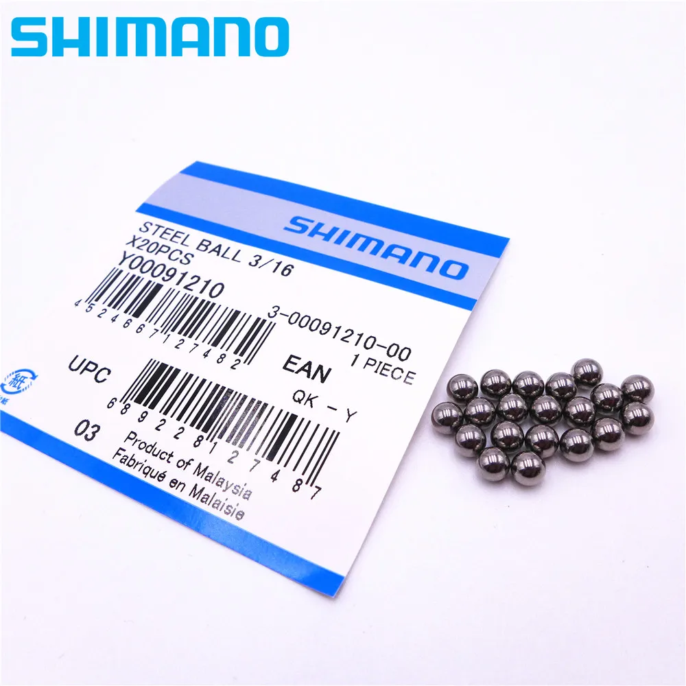 Звездообразный шар SHIMANO Y00091210 3/16 дюйма 20 штук для передняя Задняя Ступица/RM33/M3050 HB