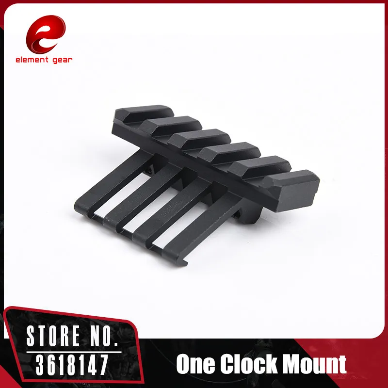 

Element Tactical Low Profile Offset 45 Degree One Clock Mount for 20mm Picatinny Rail Attachment Black CY04036