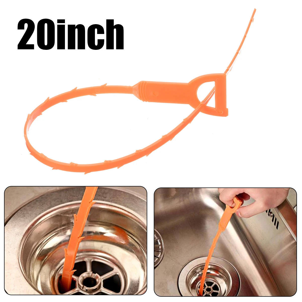 

1pc Toilet Drain Cleaning Hook Reusable Unclog Sink Tub Scourer Hair Removal Cleaner Home Tools