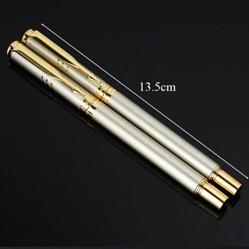 Brand 0.5mm Metal Roller Ball Pen Luxury Ballpoint Pen for Business Writing Gift Office School Supplies Black Ink Refills