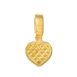 DoreenBeads цинковый сплав металла поручительств Бусы сердце золотого цвета 16 мм (5/8 ") x 8 мм (3/8 "), 20 шт