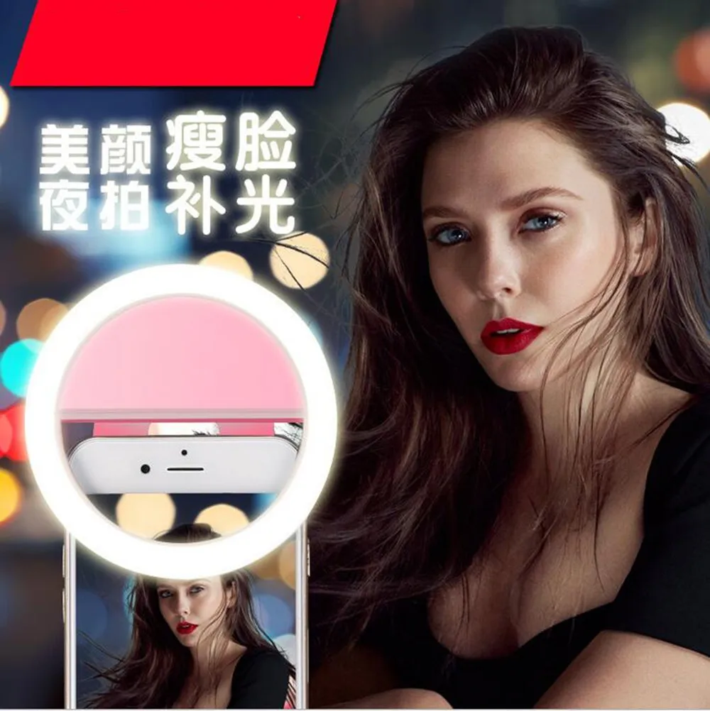 

Mobile LED Selfie Ring Cover For Android Smart Phone Flash Light Luminous Case iPhone 5 5C 5s 6 6s 7 Plus LG Samsung S8 S7 edge